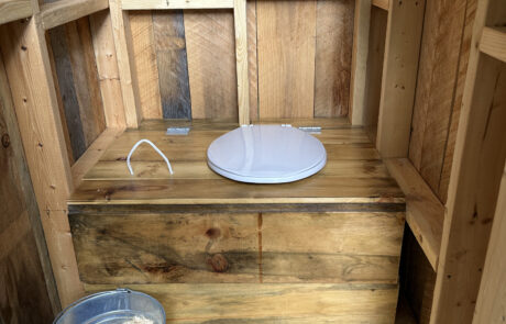 Juniper outhouse interior