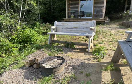 Fire pit with benches