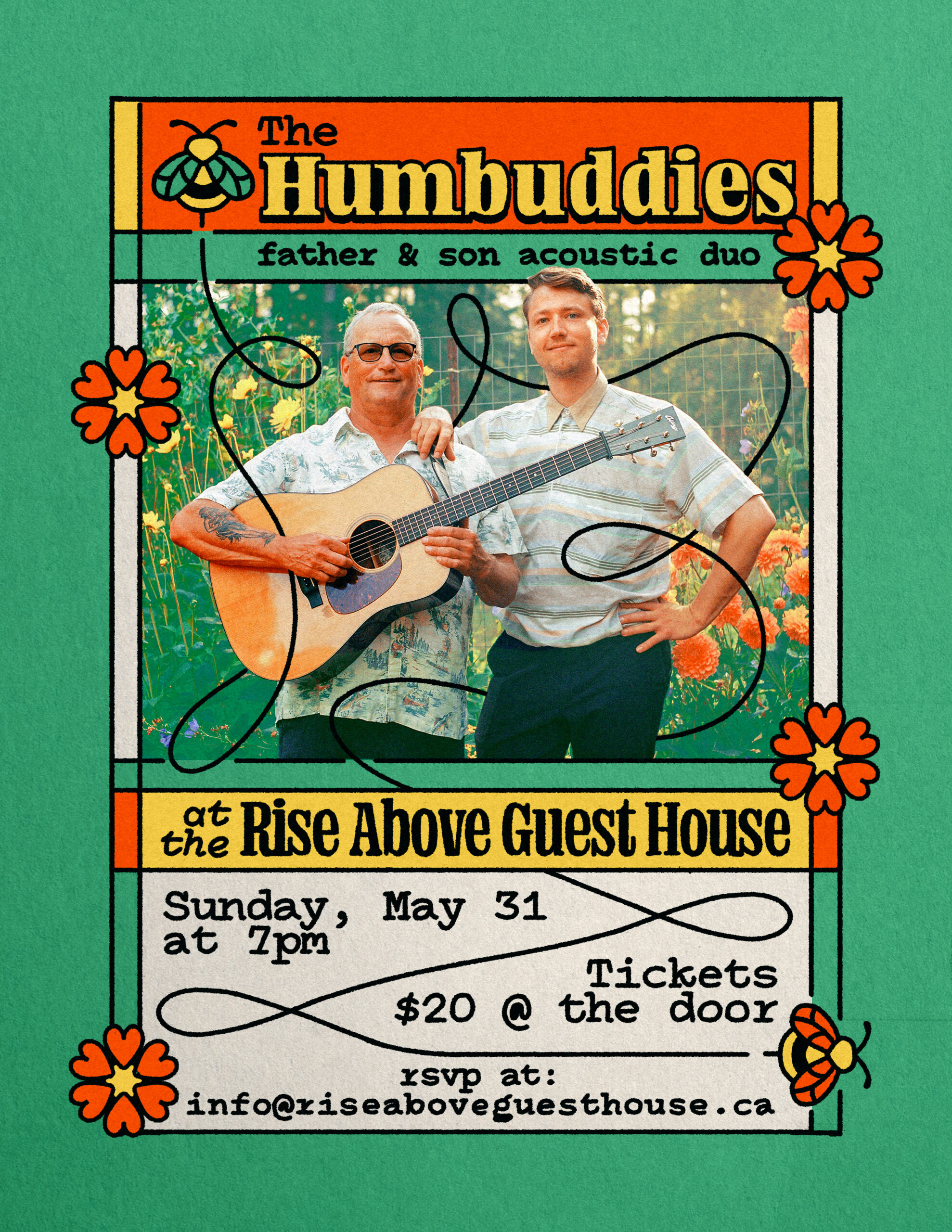 The Humbuddies father & son acoustic duo - concert poster