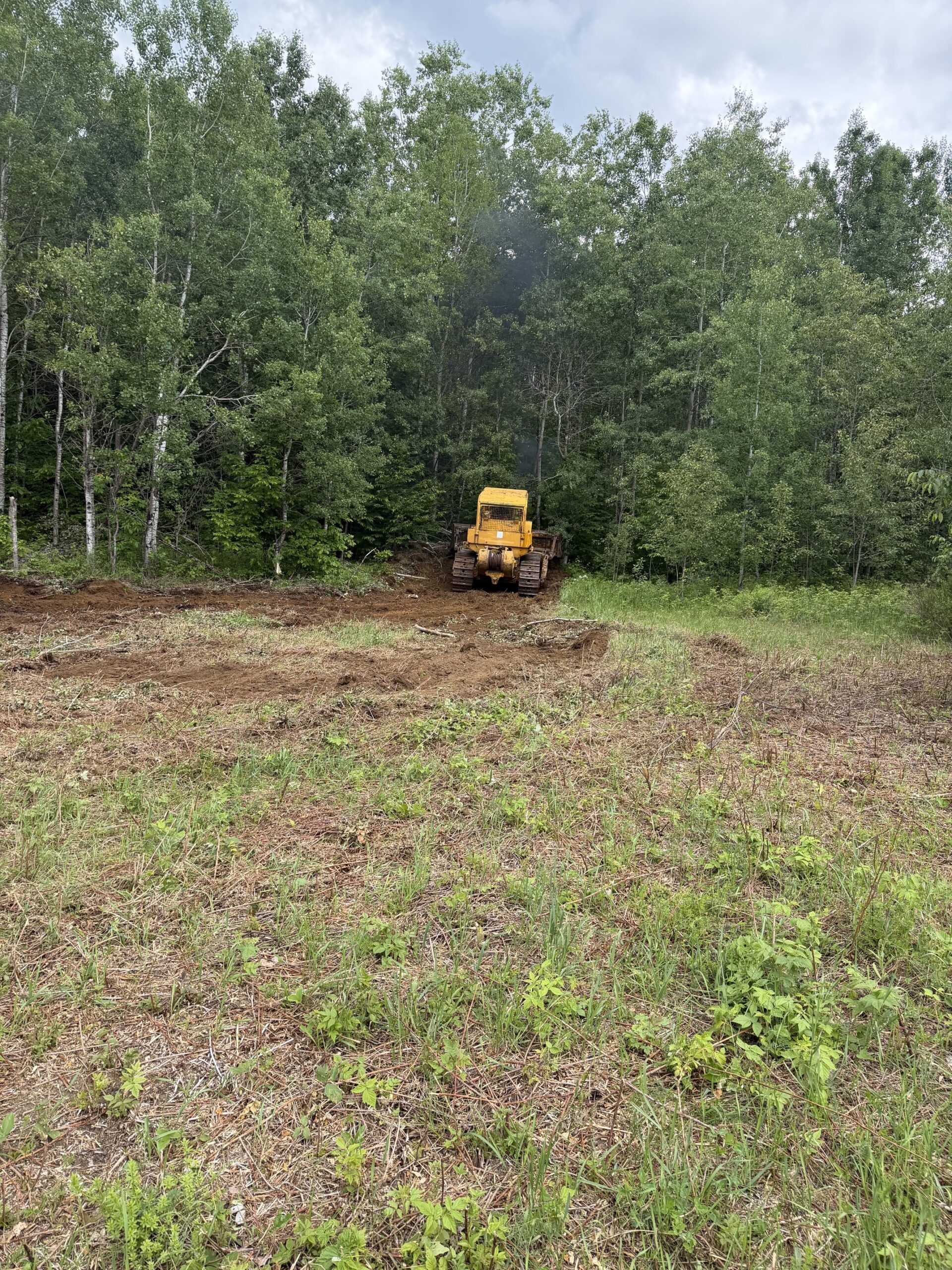 Field with Bulldozer